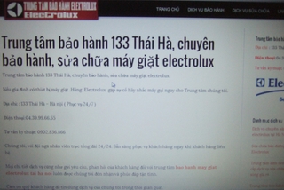 Cảnh giác chiêu lừa ở Electrolux &quot;ma&quot; 133 Thái Hà