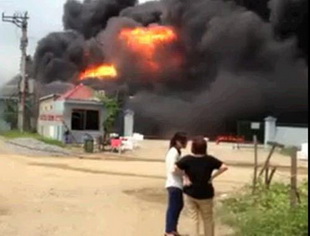 Cháy lớn tại khu công nghiệp Bắc Ninh