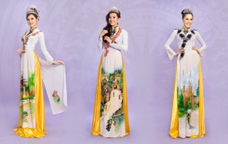 Bộ tứ Hoa hậu tôn vinh áo dài vào sách Kỷ lục Việt Nam