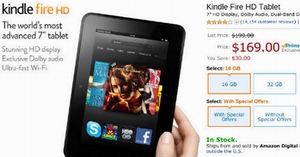 Máy tính bảng Kindle Fire HD 7 giảm giá mạnh