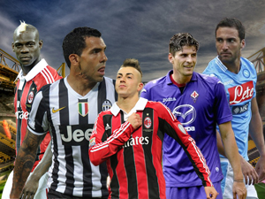 Top 5 ứng viên Vua phá lưới Serie A 2013-14