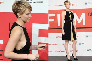 Jennifer Lawrence thả rông ngực quảng cáo phim
