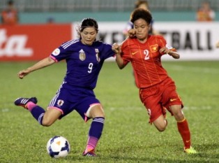 Giải vô địch nữ châu Á 2014:: Tuyển nữ Việt Nam bại trận 0-4 trước Nhật Bản