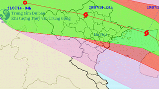 Bão có thể giật cấp 9 ở đồng bằng Bắc Bộ