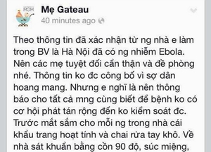 Lộ diện kẻ tung tin có Ebola ở viện Bạch Mai