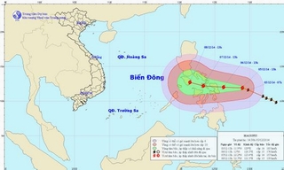 Thông tin mới nhất về siêu bão Hagupit gần Biển Đông
