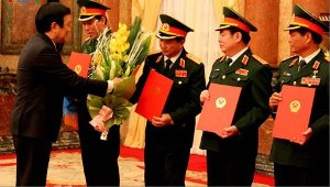 Phong hàm Thượng tướng cho 4 sĩ quan quân đội