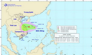 Bão đang nhắm thẳng vào miền Trung