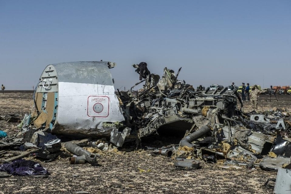 Một mảnh vỡ của chiếc máy bay của Nga