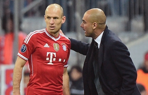 Robben đánh giá rất cao tài năng của ông thày Guardiola