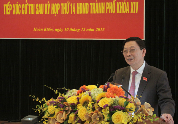 Nguyên Chủ tịch Hà Nội Nguyễn Thế Thảo giãi bày tâm tư với cử tri