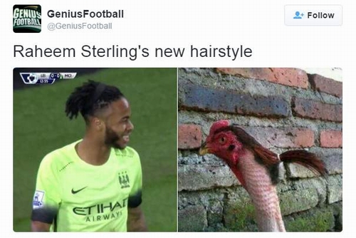 Kiểu tóc mới của Sterling trở thành chủ đề chế ảnh trên mạng