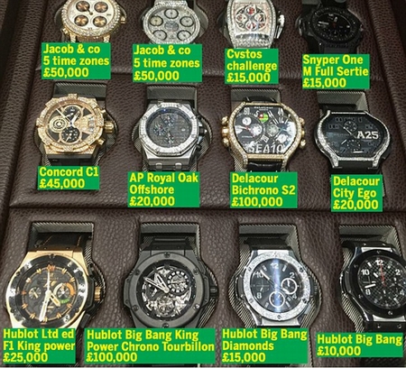 Bộ sưu tập đồng hồ của Adebayor