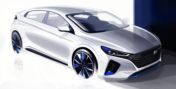 Bản vẽ phác thảo Hyundai Ioniq được Hyundai vừa hé lộ