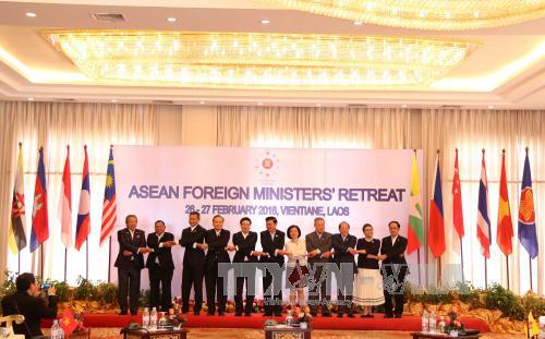 Hình ảnh lễ khai mạc Hội nghị hẹp các Bộ trưởng Ngoại giao ASEAN. Ảnh: TTXVN