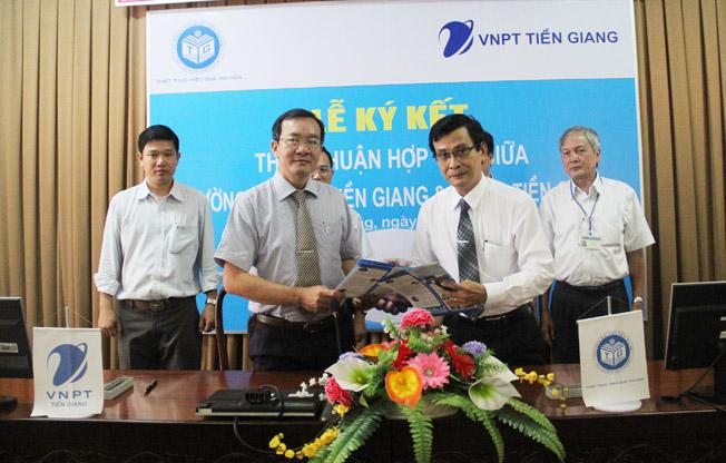 VNPT Tiền Giang - Trường ĐH Tiền Giang hợp tác về đào tạo, ứng dụng CNTT, viễn thông