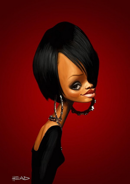 Nữ ca sĩ da màu Rihanna