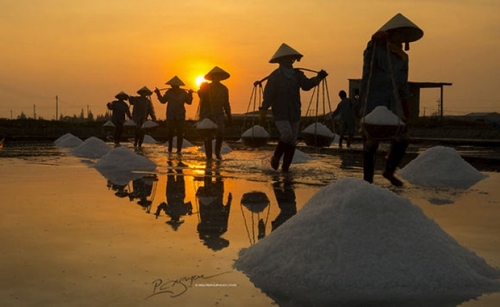 Cánh đồng muối Việt Nam: Nơi ngắm hoàng hôn đẹp nhất thế giới