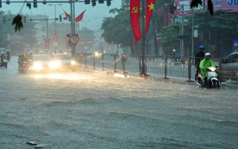 Quảng Ninh mưa lớn, cấm xe máy qua cầu Bãi Cháy