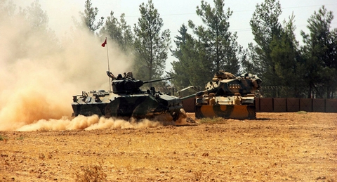 Xe tăng, chiến đấu cơ Thổ Nhĩ Kỳ dồn dập tung hỏa lực