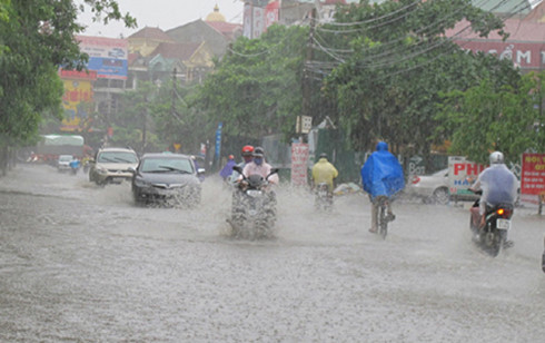 Vùng áp thấp gây mưa rất to ở Nam Bộ