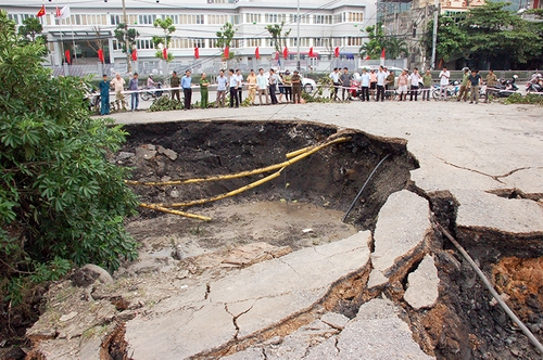 Thông tin chính thức vụ sụt lún đất ở Cẩm Phả - Quảng Ninh