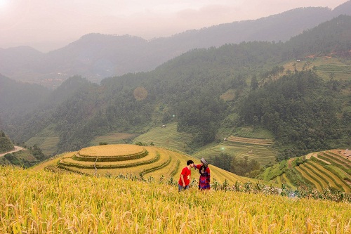 Giữa bao la đất trời Tây Bắc, cũng là nơi thăng hoa cho tình yêu đôi lứa của bạn trẻ.