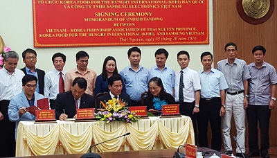Thái Nguyên thành lập Trung tâm Hợp tác Việt Hàn