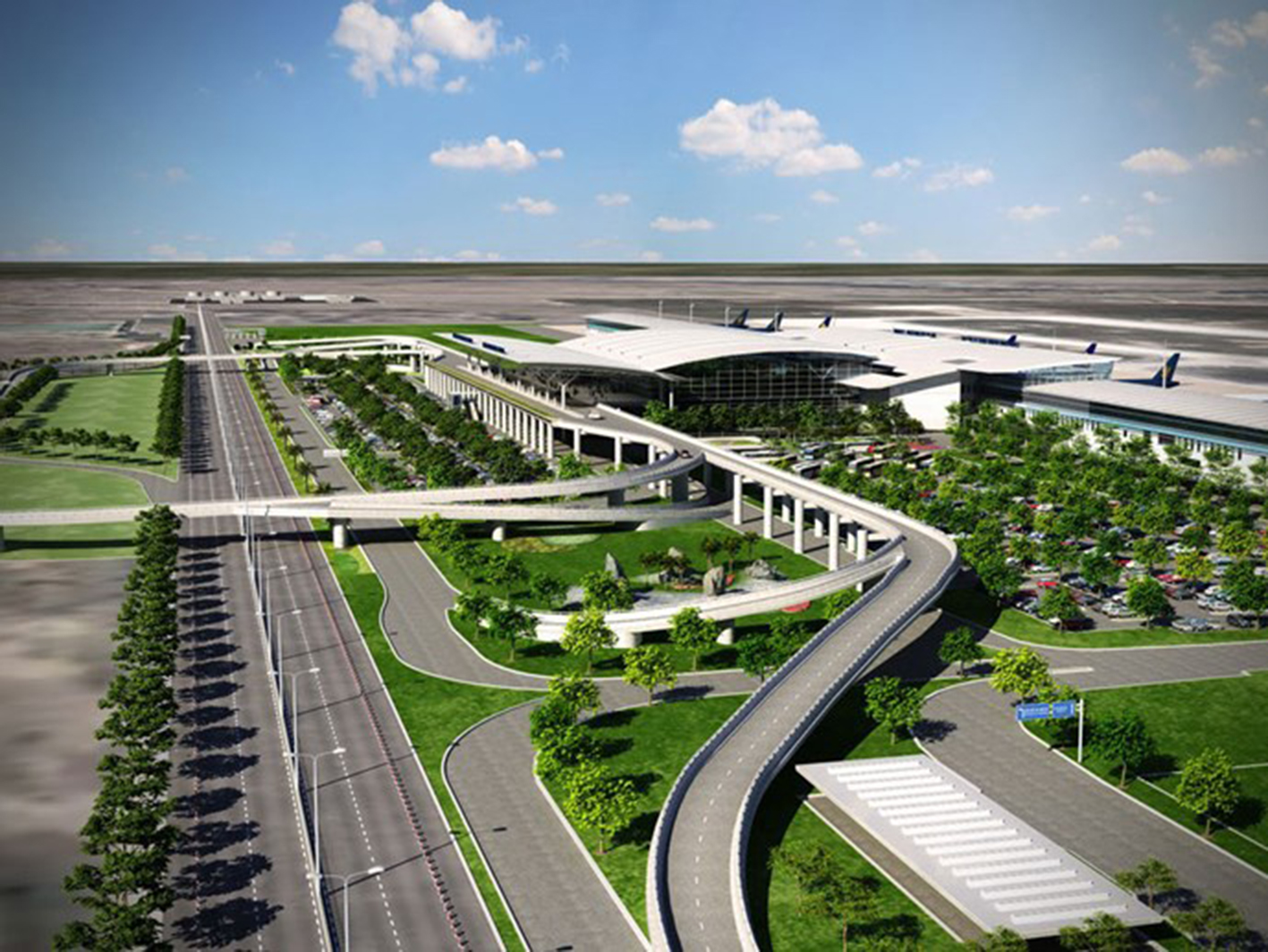 Phối cảnh dự kiến sân bay Quốc tế Long Thành