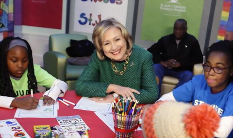 Trẻ em Mỹ thích bà Hillary Clinton làm tổng thống