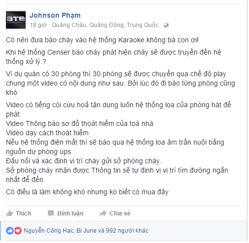 Ý tưởng này nhận được gần 1.000 lượt like trên facebook