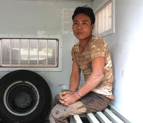Đối tượng Phù Minh Tuấn bị bắt giữ sau khi gây án.