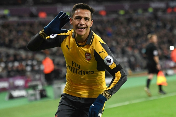 Sanchez đang đạt phong độ rất cao trong màu áo Arsenal