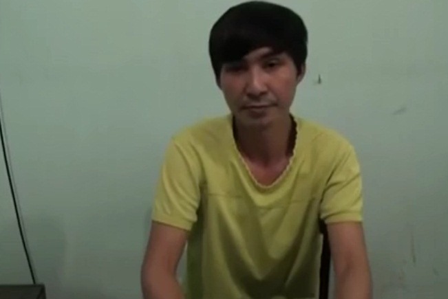 Nguyễn Xuân Long tại cơ quan điều tra.
