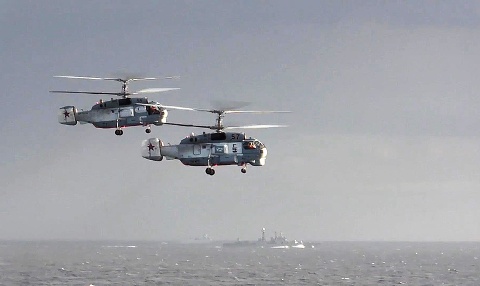 Trực thăng Nga và tàu sân bay Đô đốc Kuznetsov đang hoạt động ở Syria