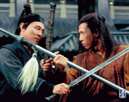 Trận chiến kinh điển giữa Lý Liên Kiệt và Chân Tử Đan trong phim Anh Hùng (2004).