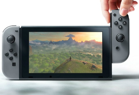 5. Thiết bị điều khiển game Nintendo Switch. Năm nay, Nintendo sẽ không ngủ quên vinh quang của mình với Nintendo Classic Mini hoặc trò chơi Super Mario Run. Đại gia Nhật Bản sẽ cung cấp một giao diện điều khiển game lai mới, năng động, gồm một mô-đun với màn hình (ở giữa) và hai tay cầm di động (ở hai bên). Bạn có thể kết nối thiết bị với ti vi cho một trải nghiệm tuyệt vời. Giá thiết bị : 285 euro. Dự kiến phát hành ngày 17/3. 