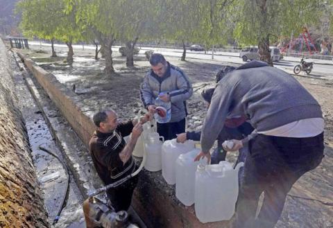 Người dân ở thủ đô Damascus đã phải sống trong tình trạng thiếu nước nghiêm trọng suốt nhiều ngày qua