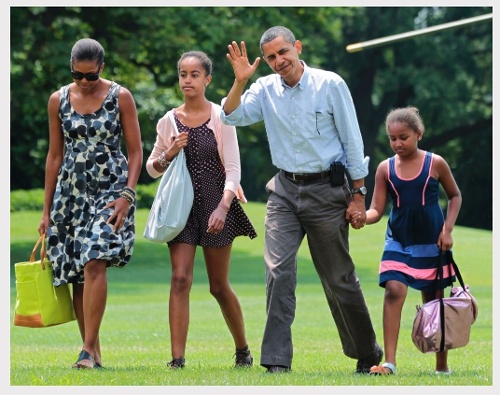 Gia đình Obama có kỳ nghỉ ở đảo Mount Desert o Maine ngày 18/7/2010