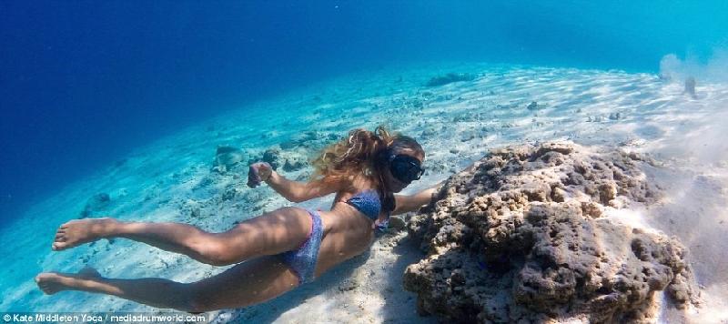 Middleton bắt đầu học yoga năm 20 tuổi, trong một chuyến du lịch tại Indonesia. Đây chính là bước ngoặt, mở ra cánh cửa mới trong cuộc sống của cô, đưa cô trở thành hướng dẫn viên yoga, vận động viên Freedriving - môn thể thao khoa học hay nghệ thuật giữ hơi thở khi ở dưới nước.