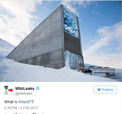 Dòng trạng thái đầu tiên về chiến dịch Vault 7 của WikiLeaks.