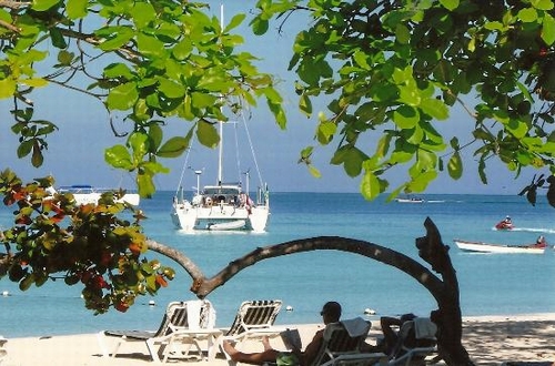 Bãi Seven Mile ở Negril, Jamaica, không có nhiều du khách nên không gian ở đây rất yên tĩnh.