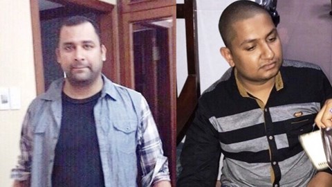 2 nghi can bị bắt giữ, trong đó trực tiếp cướp xe là Ravi Barkash (trái) và đồng phạm tích cực, là Moon Atfri (phải)