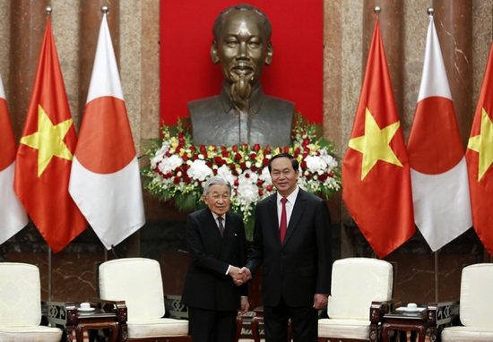 Chủ tịch nước Trần Đại Quang và Phu nhân hội kiến Nhà vua và Hoàng hậu Nhật Bản