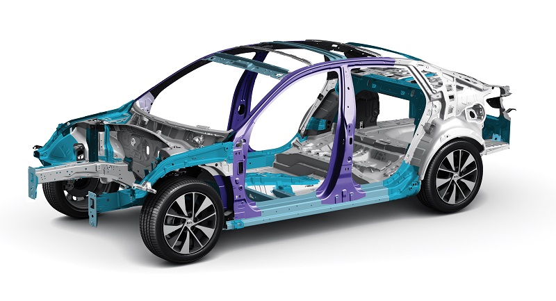 Hệ thống khung xe hoàn toàn mới với điểm nhấn là 51% thành phần chế tạo từ thép cường lực AHSS