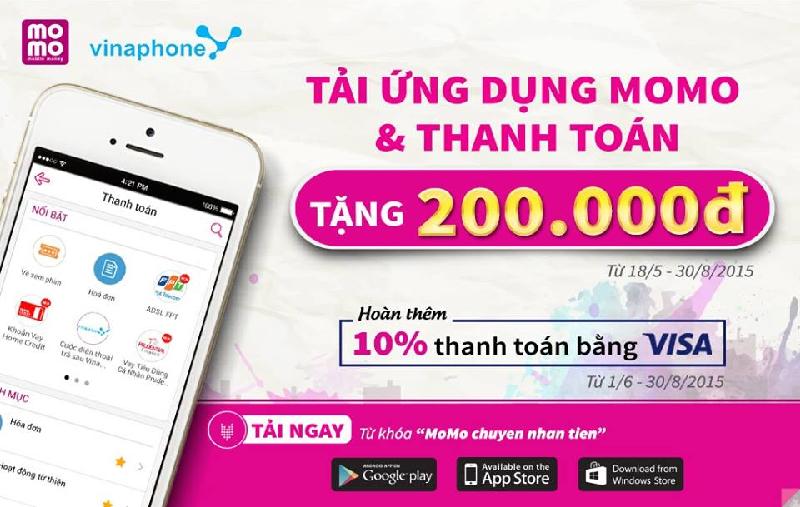 Thanh toán qua ứng dụng Ví Momo: Ứng dụng MoMo hiện đang là một trong những ứng dụng tài chính phổ biến nhất tại Việt Nam. Ngoài việc cho phép chuyển nhận tiền siêu nhanh, ứng dụng còn hỗ trợ thanh toán hóa đơn hàng tháng, trong đó có hóa đơn cước viễn thông.