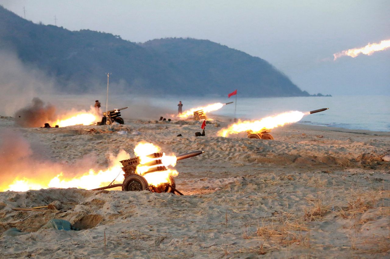 Một cuộc thi bắn được tổ chức trong quân đội Triều Tiên