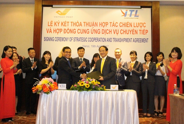 Bưu điện Việt Nam và ITL đã ký thỏa thuận hợp tác chiến lược và cung ứng dịch vụ chuyển tiếp.