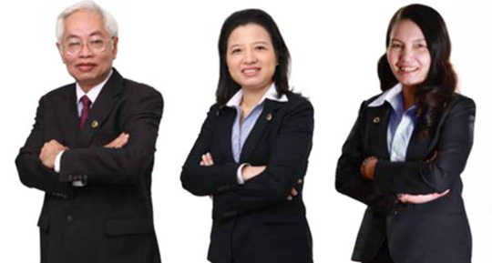 Từ trái qua phải: Ông Trần Phương Bình, bà Nguyễn Thị Ngọc Vân và bà Nguyễn Thị Kim Xuyến (ảnh internet)