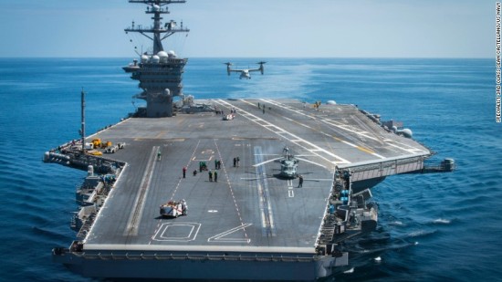 Tàu sân bay USS Carl Vinson sẽ khoe sức mạnh với hai tàu khu trục của Nhật Bản